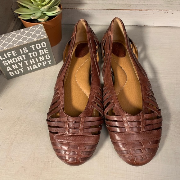 Fossil Shoes - Brown Fossil Woven Flats